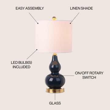 Anya 20.5" Mini Glass LED Table Lamp